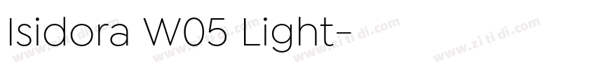Isidora W05 Light字体转换